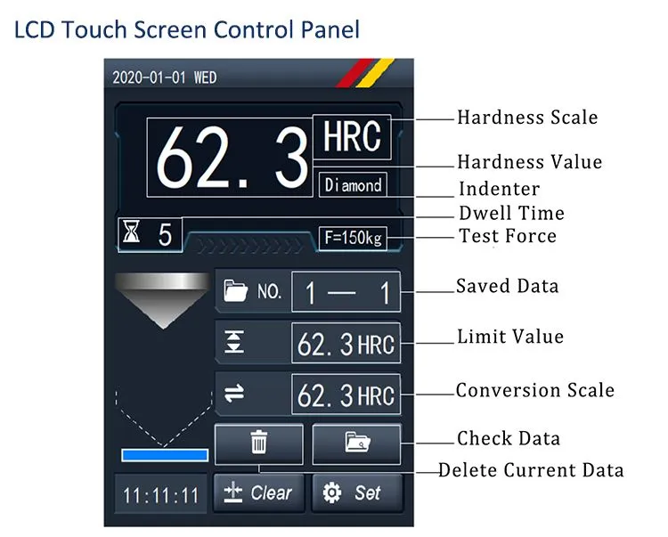 HRS-150 Rockwell Hardness Tester Digital Hardness Testing Machine price