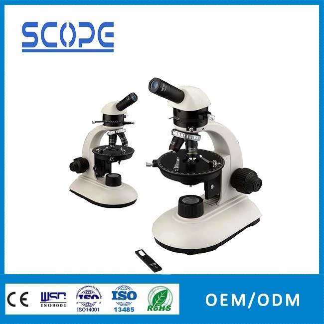 Monocular educational polarizing microscope